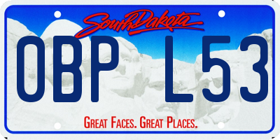 SD license plate 0BPL53