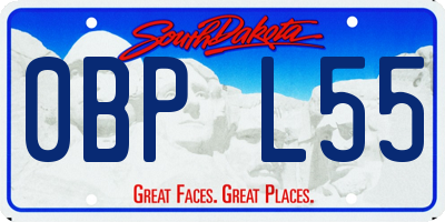 SD license plate 0BPL55