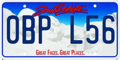 SD license plate 0BPL56