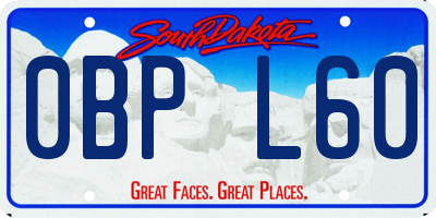 SD license plate 0BPL60