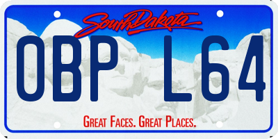 SD license plate 0BPL64