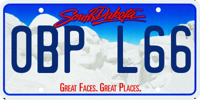 SD license plate 0BPL66