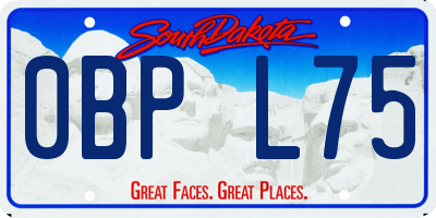 SD license plate 0BPL75