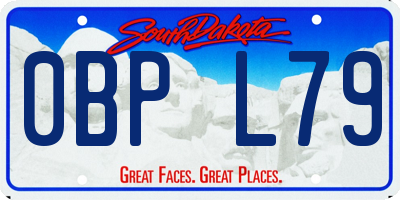SD license plate 0BPL79