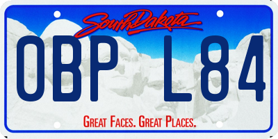 SD license plate 0BPL84