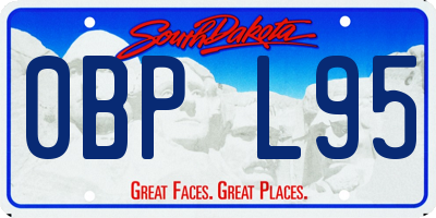 SD license plate 0BPL95