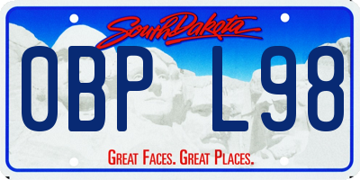 SD license plate 0BPL98