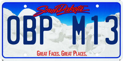SD license plate 0BPM13
