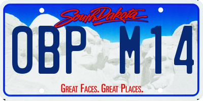 SD license plate 0BPM14