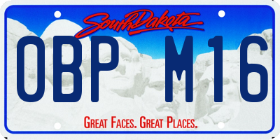 SD license plate 0BPM16