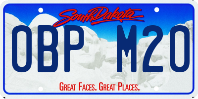 SD license plate 0BPM20