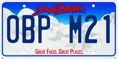SD license plate 0BPM21
