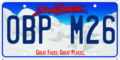 SD license plate 0BPM26