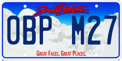 SD license plate 0BPM27