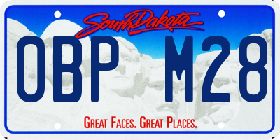 SD license plate 0BPM28