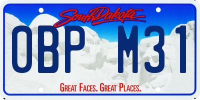 SD license plate 0BPM31