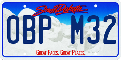 SD license plate 0BPM32