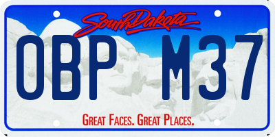 SD license plate 0BPM37