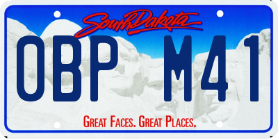 SD license plate 0BPM41