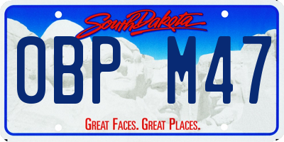 SD license plate 0BPM47