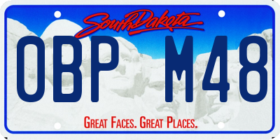 SD license plate 0BPM48