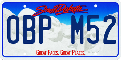 SD license plate 0BPM52
