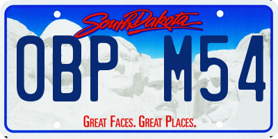 SD license plate 0BPM54