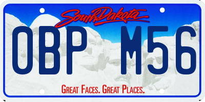 SD license plate 0BPM56
