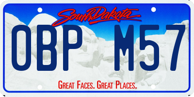 SD license plate 0BPM57