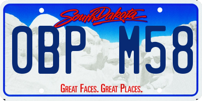 SD license plate 0BPM58