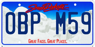SD license plate 0BPM59