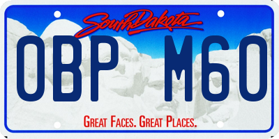 SD license plate 0BPM60