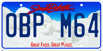 SD license plate 0BPM64