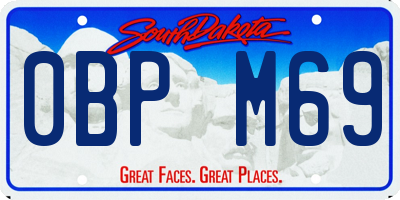 SD license plate 0BPM69