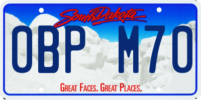SD license plate 0BPM70