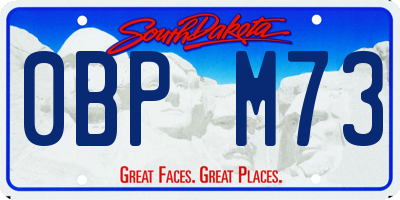 SD license plate 0BPM73