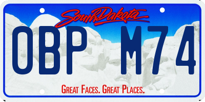 SD license plate 0BPM74