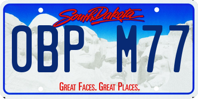 SD license plate 0BPM77
