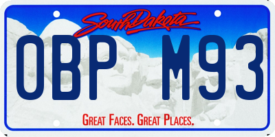 SD license plate 0BPM93