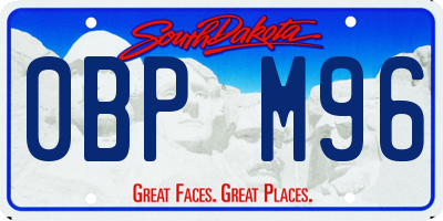 SD license plate 0BPM96