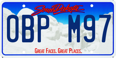SD license plate 0BPM97