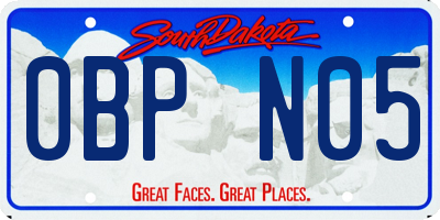 SD license plate 0BPN05