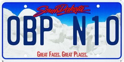 SD license plate 0BPN10