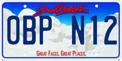 SD license plate 0BPN12