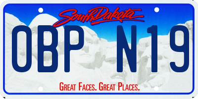 SD license plate 0BPN19
