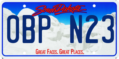 SD license plate 0BPN23