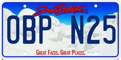 SD license plate 0BPN25