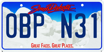 SD license plate 0BPN31