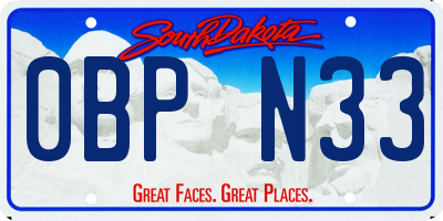 SD license plate 0BPN33