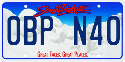 SD license plate 0BPN40